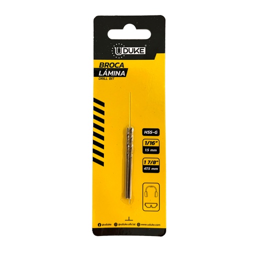 BROCA LAMINA 1/16" JUEGO X 2 PZS UDUKE (HT3200)