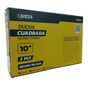 JUEGO DE DUCHA REDONDA + DUCHA TELEFONO CUADRADA 10" ABS UDUKE (HT3399)