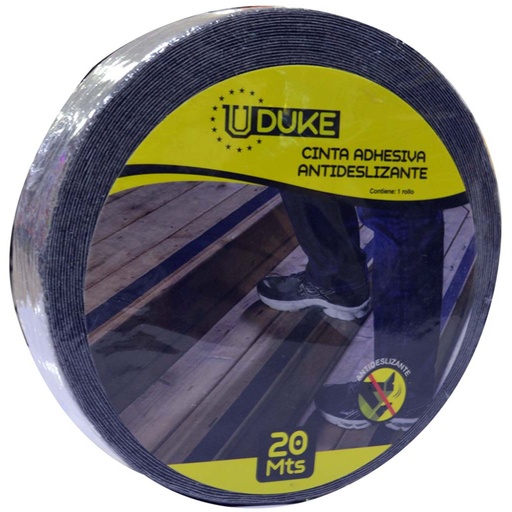 CINTA ADHESIVA ANTIDESLIZANTE 2" X 20 MTS NEGRA UDUKE (HT90184)
