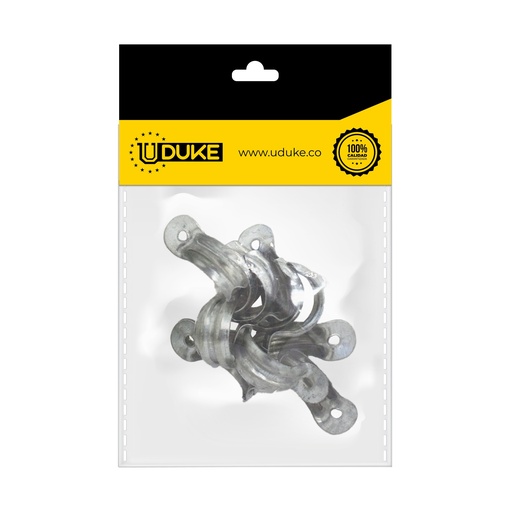 GRAPA CONDUIT 3/8 GALVANIZADA PQT X 12 UDUKE