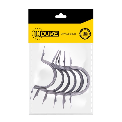 GRAPA CONDUIT GALVANIZADA 1/2 DOBLE ALA PQT X 6 UDUKE