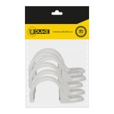 GRAPA PLASTICA BLANCA 3/8 PQT X 6 UDUKE