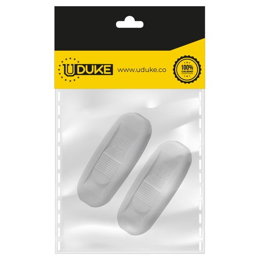 INTERRUPTOR CORREDIZO PARA LAMPARA BLANCO PQTX 2 UDUKE 