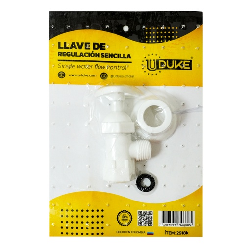 LLAVE REGULACION PLASTICA SENCILLA EN BLISTER UDUKE (7052)