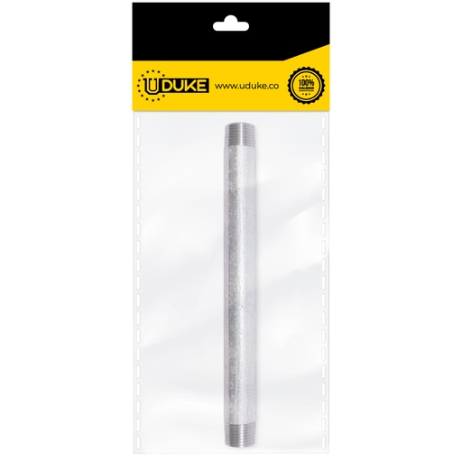 NIPLE GALVANIZADO HT 1/2 X 8 PAQ X 1 UDUKE