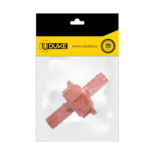 RACOR MANGUERA ROJO PLASTICO PQT X 1 UDUKE