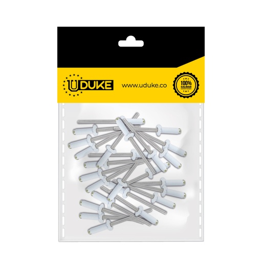 REMACHE POP 5-4 (5/32X3/8) BLANCO PQT X 25 UDUKE