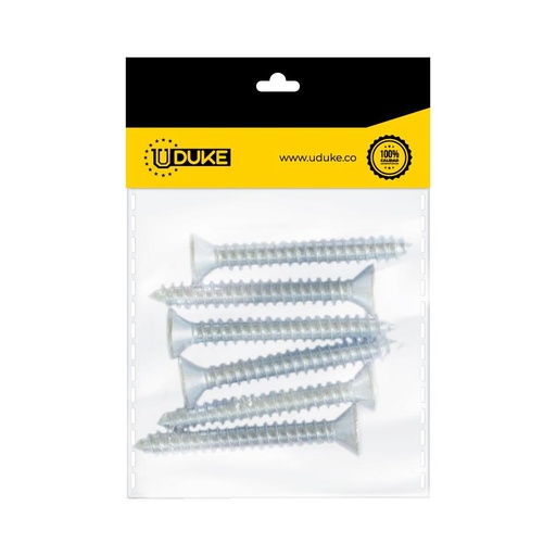 TORNILLO LAMINA AVELLANADO PHILLIPS ZINCADO 10*11/2 PQT X 6 UDUKE