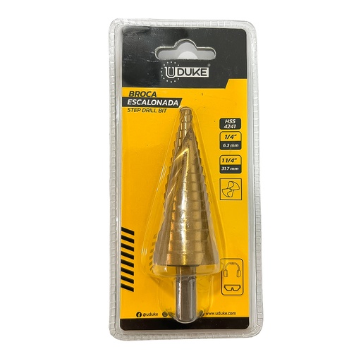 BROCA ESCALONADA 1/4"-1 1/4" UDUKE (HT3240)