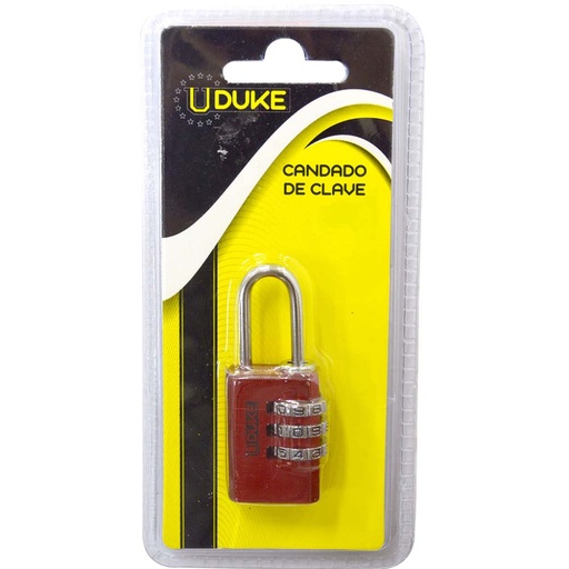 CANDADO CLAVE 20 MM 3 DIGITOS UDUKE COLORES SURTIDOS (HT90140)