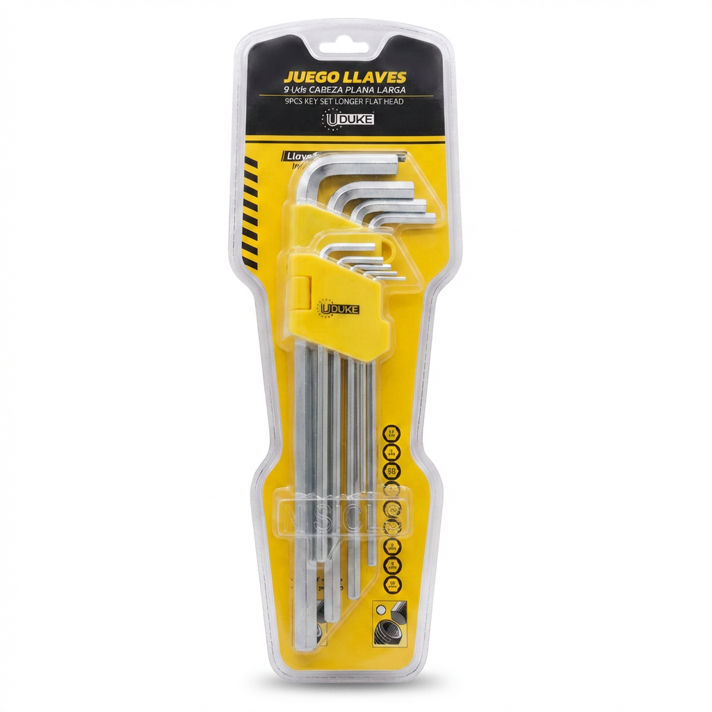 LLAVE ALEM JUEGO X 9 PCS LARGA UDUKE
 (HT2265)