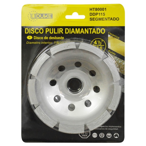 DISCO PULIR PIEDRA DIAMANTADO SEGMENTADO UDUKE 4 1/2 (DDP115) (HT80001)