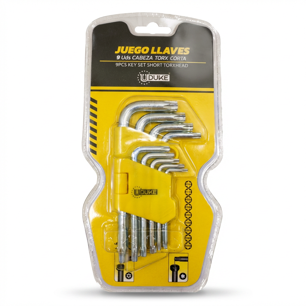 LLAVE TORX JUEGO 9 PCS CORTA UDUKE (HT2262)