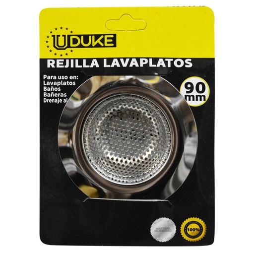 REJILLA LAVAPLATOS UDUKE ACERO INOXIDABLE 3 (90MM) (HT80097)