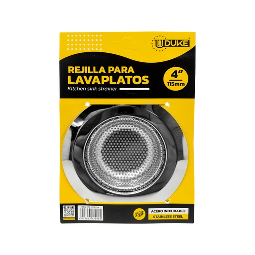 REJILLA LAVAPLATOS UDUKE ACERO INOXIDABLE 4 (115MM) (HT80098)