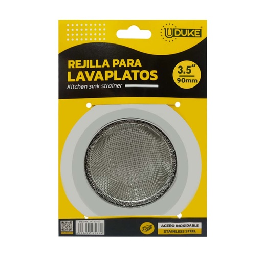 REJILLA LAVAPLATOS UDUKE MALLA ACERO INOXIDABLE 3 (90MM) (HT80100)