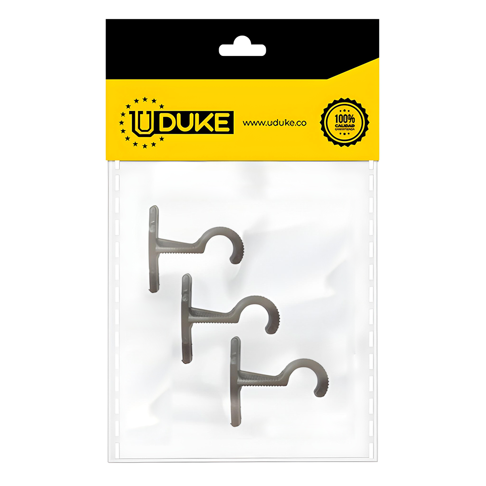 ACCESORIO CORTINERO SOPORTE MURO CAFE DE 3/4 PAQ X 3 UDUKE