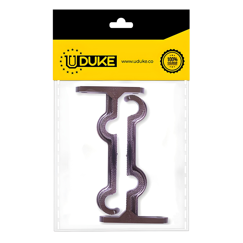 ACCESORIO CORTINERO SOPORTE MURO DOBLE CAFE DE 1/2 PAQ X 2 UDUKE