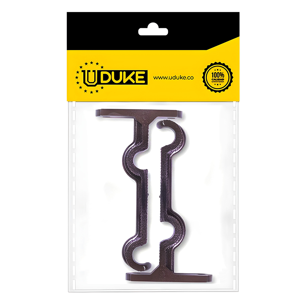ACCESORIO CORTINERO SOPORTE MURO DOBLE CAFE DE 3/4 PAQ X 2 UDUKE