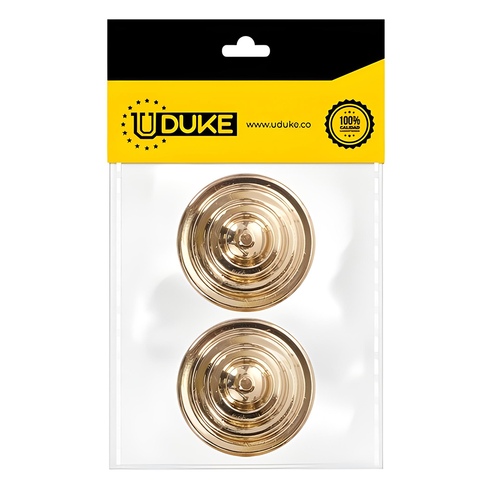 ACCESORIO CORTINERO TERMIINAL DORADO ESCALERA 1 PAQ X 2 UDUKE