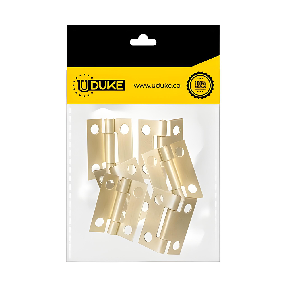 BISAGRA COMUN 2 1/2 DORADA C.20 PQT X 6 UNDS UDUKE