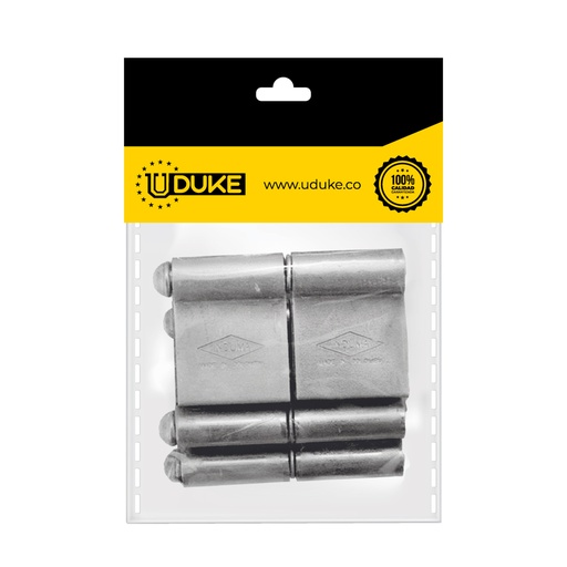 BISAGRA HIERRO ARMILLAR ALETA 2" PQT X 4 UDUKE