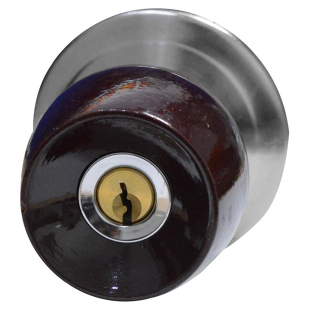 CHAPA BOLA ALCOBA P/MADERA UDUKE COLOR VINOTINTO ESCUDO CROMADO (5831-HJM) (HT20177S)