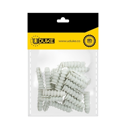 CHAZO 1/4 PLASTICO ESTRIADO PQT X 40 UDUKE