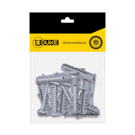 CHAZO CON TORNILLO 5/16 PLASTICO PQT X 10 UDUKE