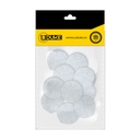 CHUPA ADHESIVA PLANA TRANSPARENTE PARA VIDRIO PQT X 10 UDUKE