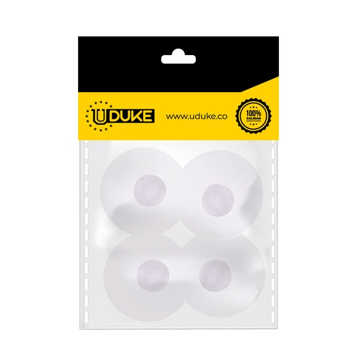 CHUPA ADHESIVA TRANSPARENTE # 2 PQT X 4 UDUKE