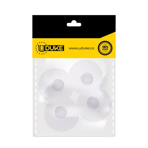 CHUPA ADHESIVA TRANSPARENTE # 3 PQT X 4 UDUKE