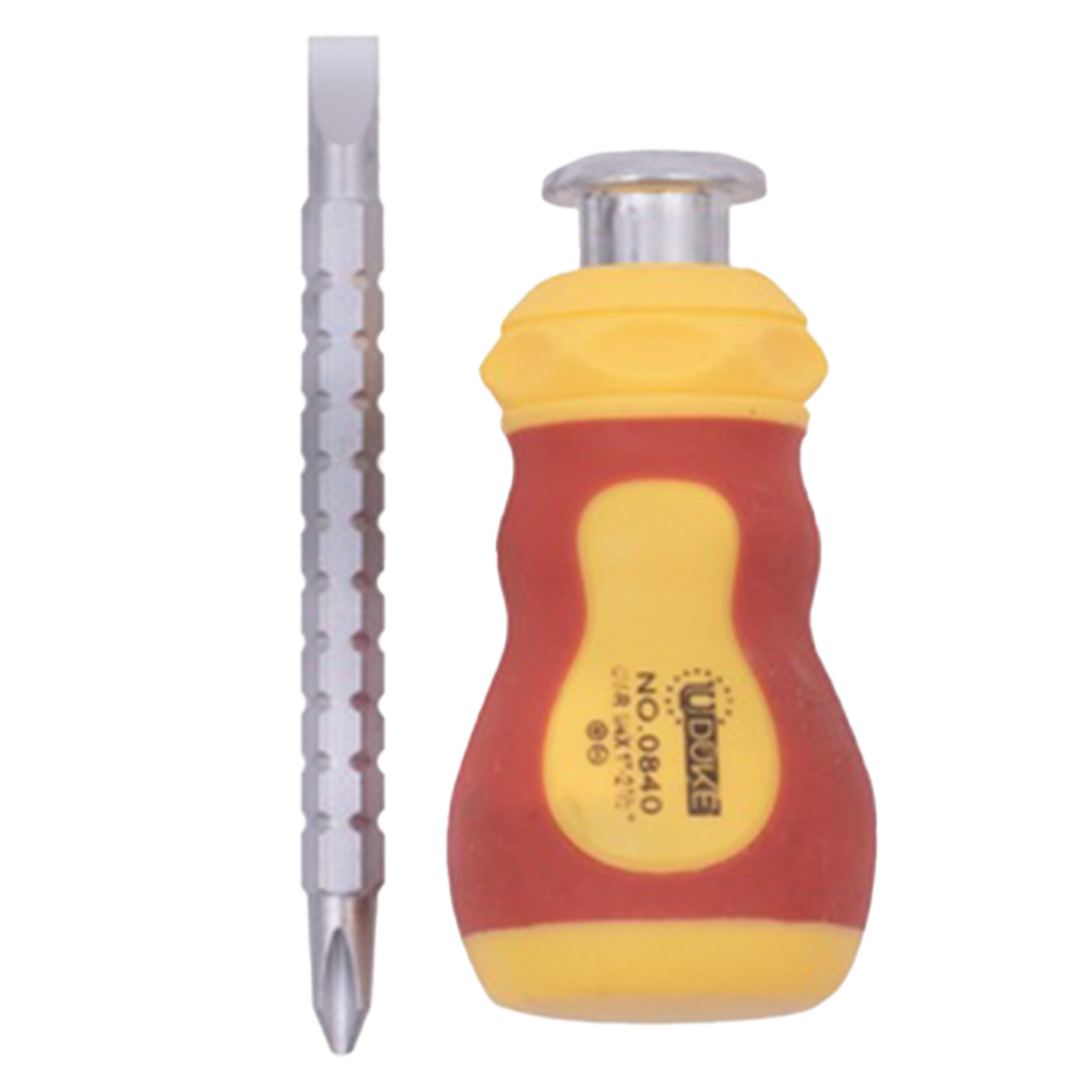 DESTORNILLADOR DOBLE PUNTA PUNO CON SEGURO (1/4X1-21/2) PQT X 1 UDUKE