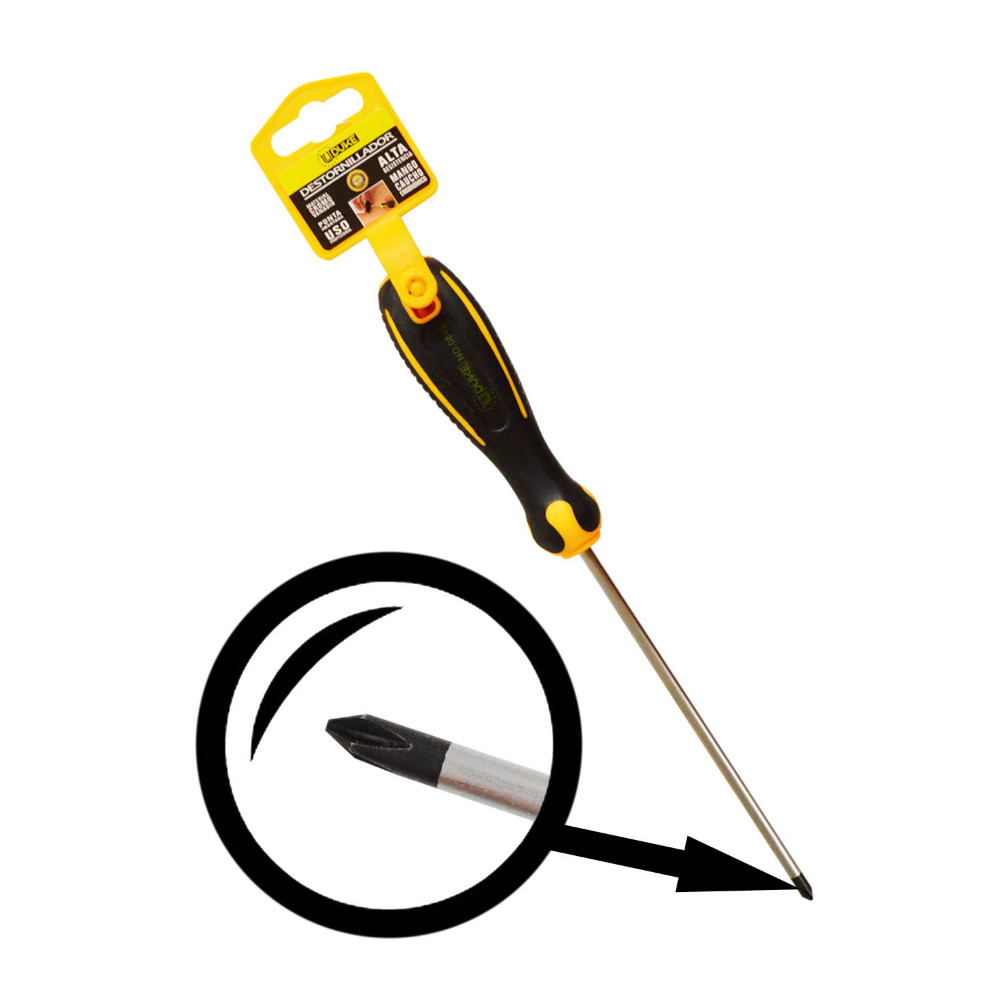 DESTORNILLADOR UDUKE MANGO CAUCHO 3/16X6 C/V (+) (HT80198)