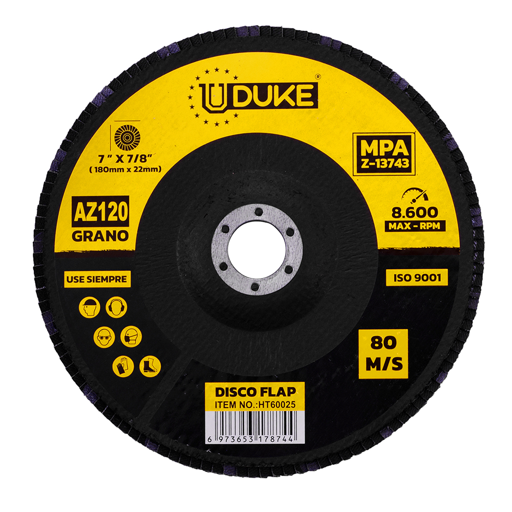 DISCO FLAP UDUKE 7 GRANO 120 (180MM X 22MM) (HT60025)
