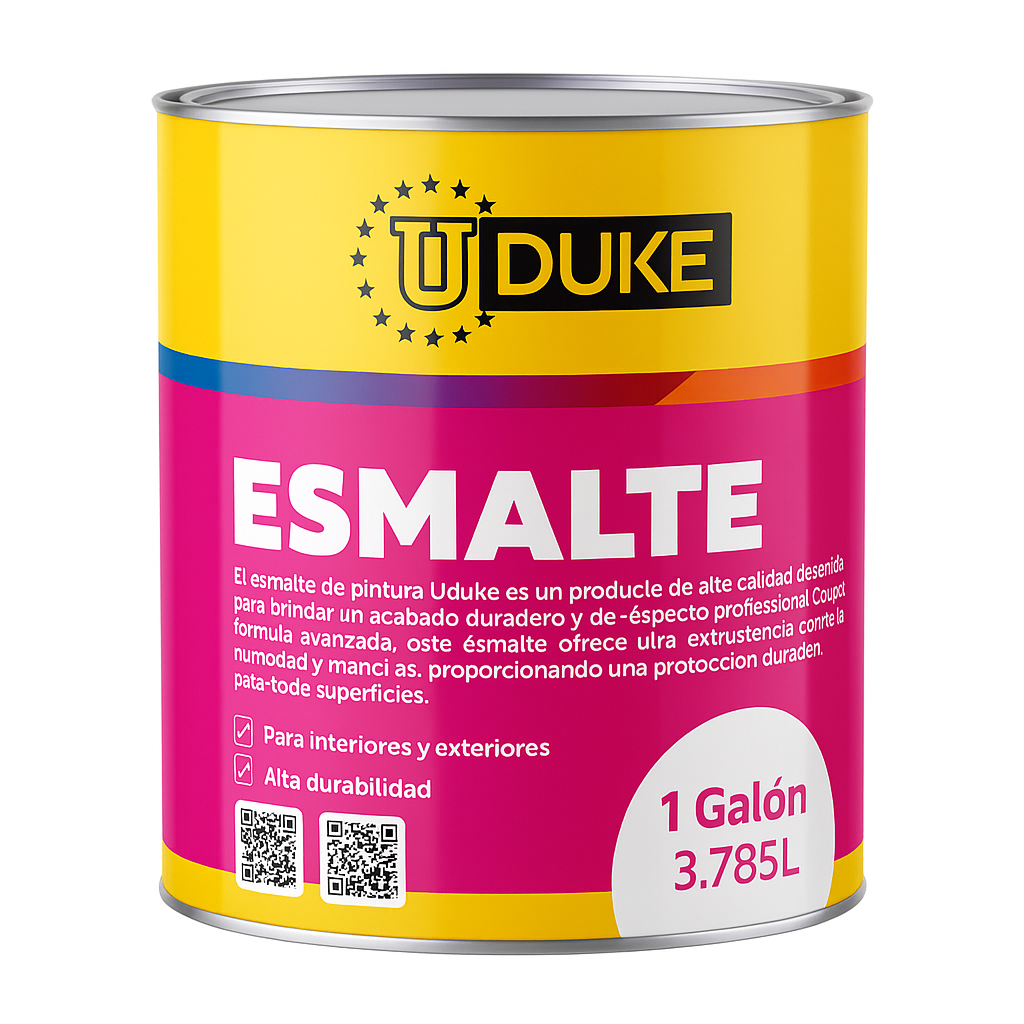 ESMALTE BARNIZ BRILLANTE GALON EXTERIOR E INTERIOR (UDUKE)