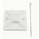 GRAPA ADHESIVA PARA CABLES (2.4x2.4 CM) PARA USAR CON AMARRAS PQT X 5 UDUKE