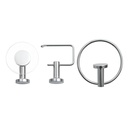KIT ACCESORIOS PARA BAÑO X 3 PIEZAS CROMADO UDUKE  (HT2164)