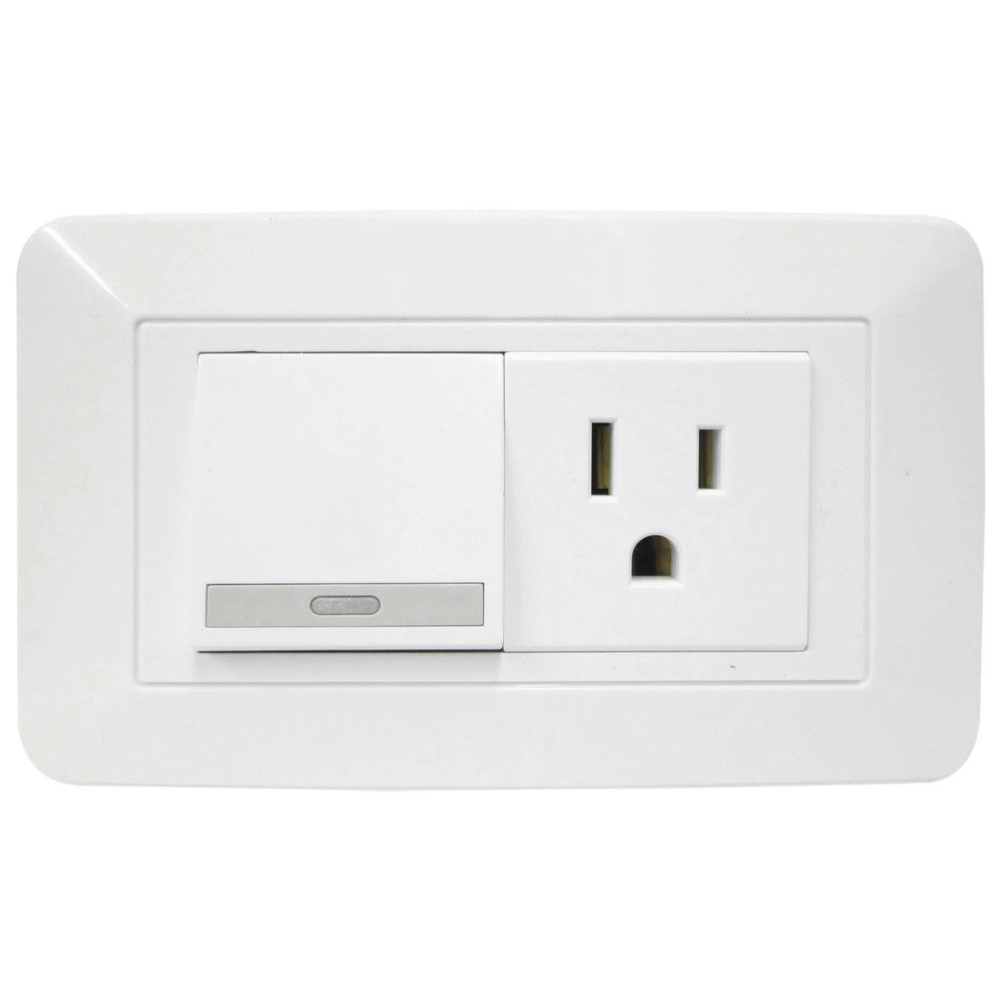 LINEA BK BLANCA INCRUSTAR TOMA SWICHE 110-220 (118Z-07 3WAY) (RETIE-FL)(HT20341)