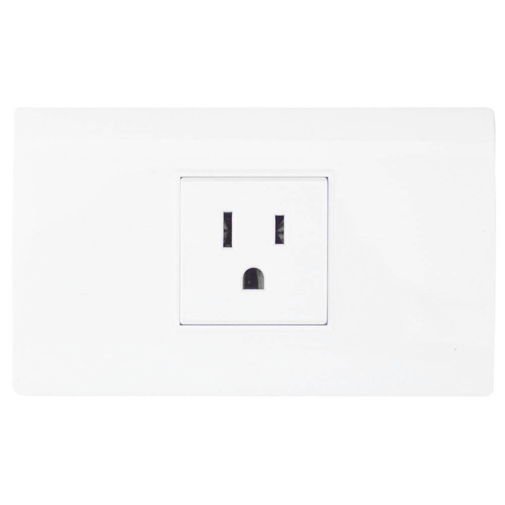 LINEA BK PLUS BLANCA INCRUSTAR TOMA SENCILLO 110-220 (118K-08) (HT20681)