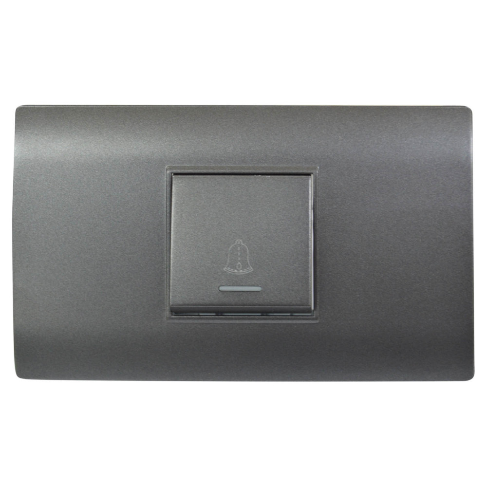 LINEA BK PLUS GRIS INCRUSTAR SWICHE TIMBRE (118K-11-FMGRY) (HT20705)