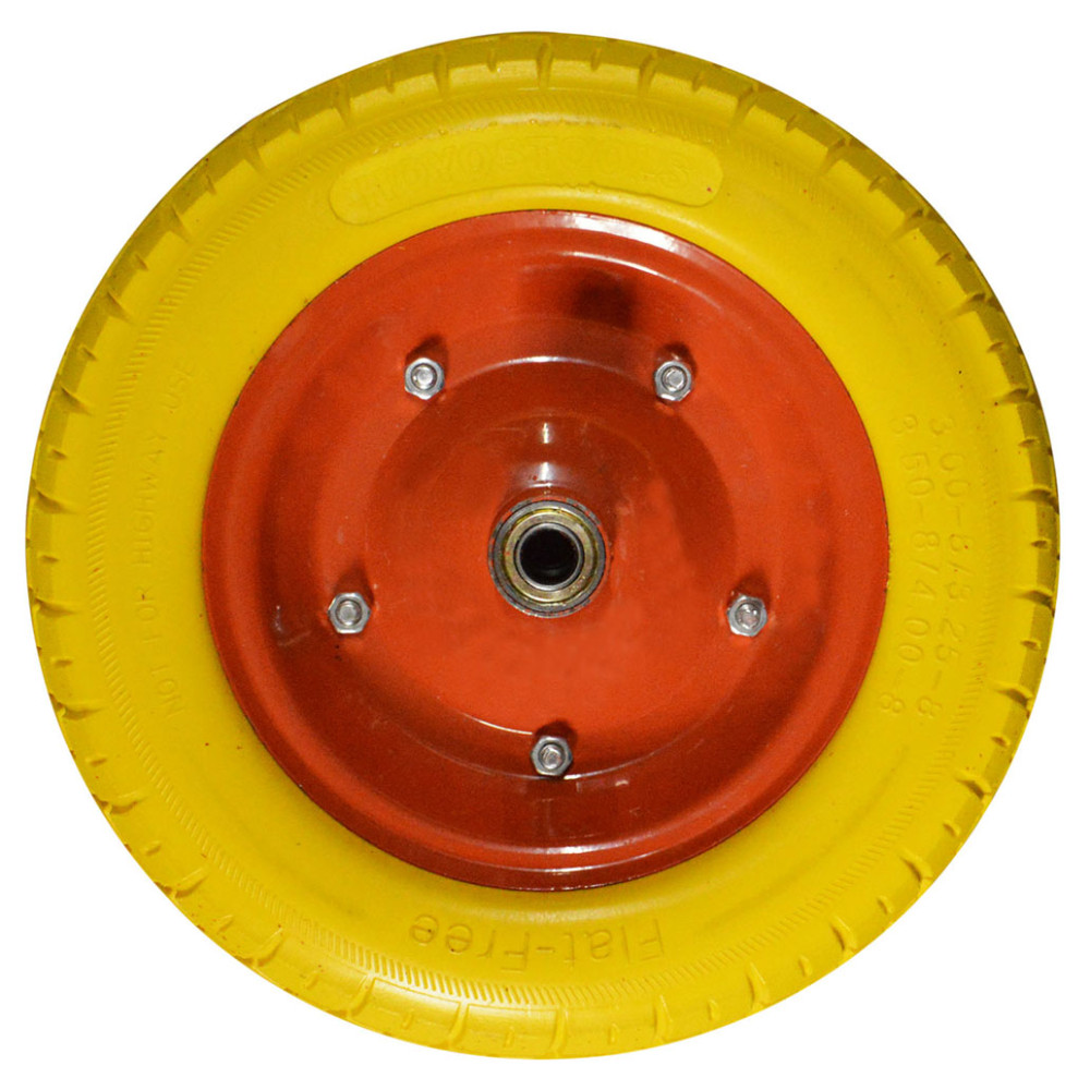 LLANTA BUGUI ANTIPINCHAZO AMARILLA CON RHIN T/PESADO 350-8  (CAP MAX 200-220 KLGS)(HT50146)