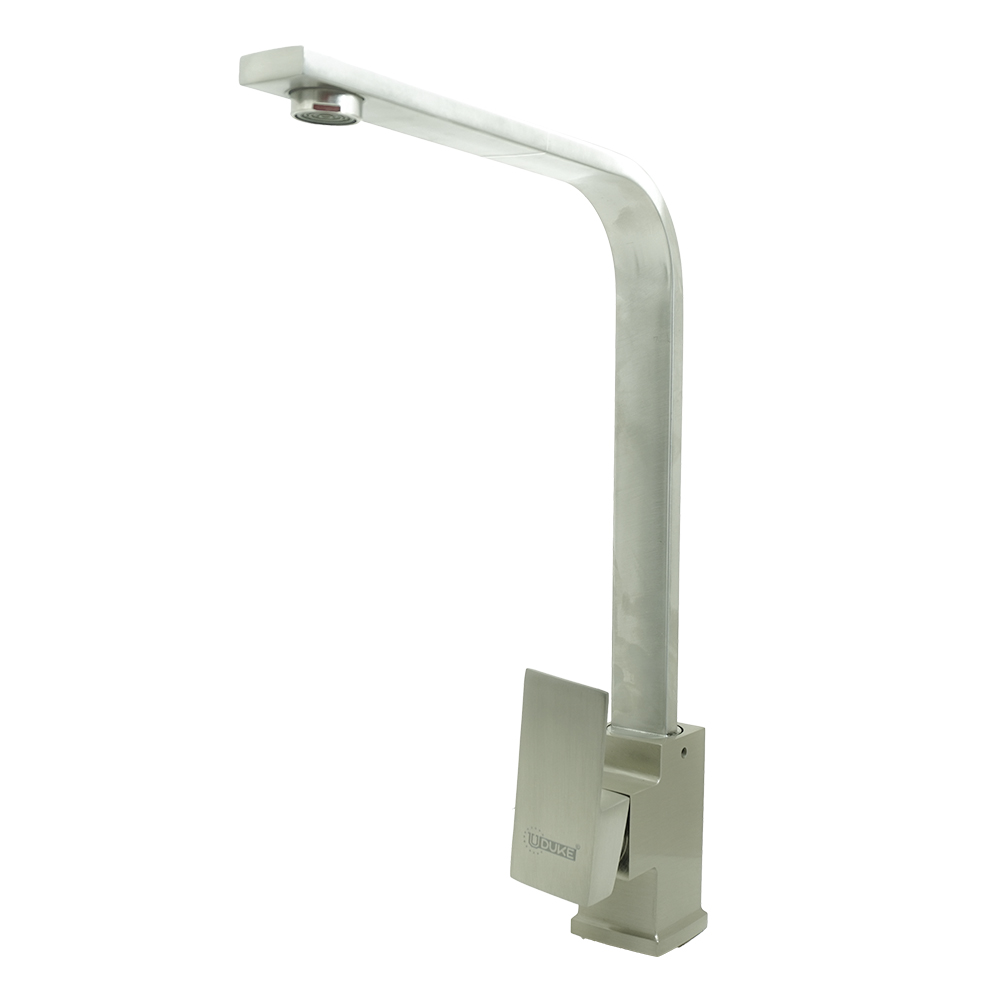 LLAVE LAVAPLATOS MONOCONTROL ACERO INOXIDABLE CUADRADA PLANA SATINADA UDUKE(HT2041)