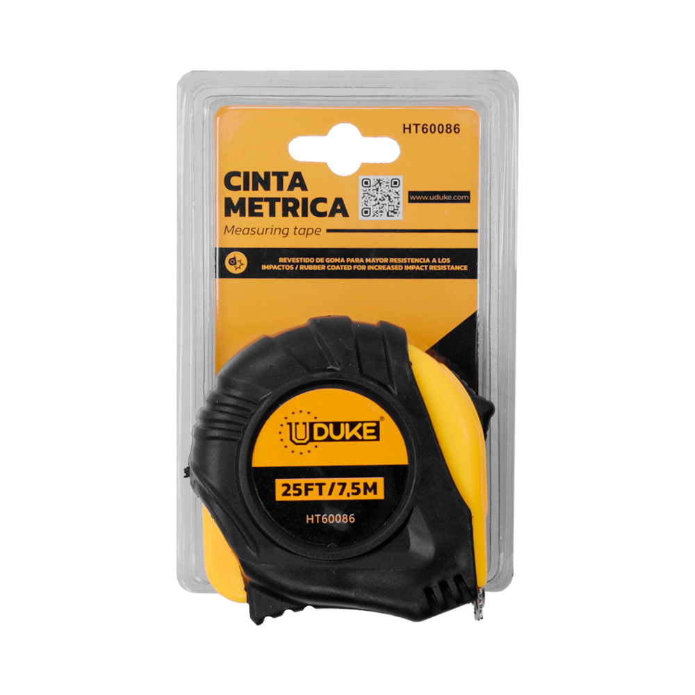 METRO 7.5 MTS HOJA 25MM CAUCHO EN BLISTER UDUKE (HT60086)