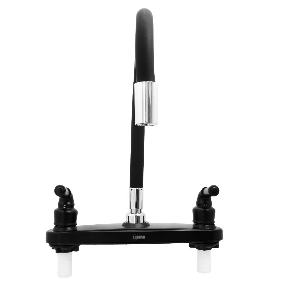 MEZCLADOR LAVAPLATOS FLEXIBLE ALETA 8" NEGRO UDUKE  (HT2170)