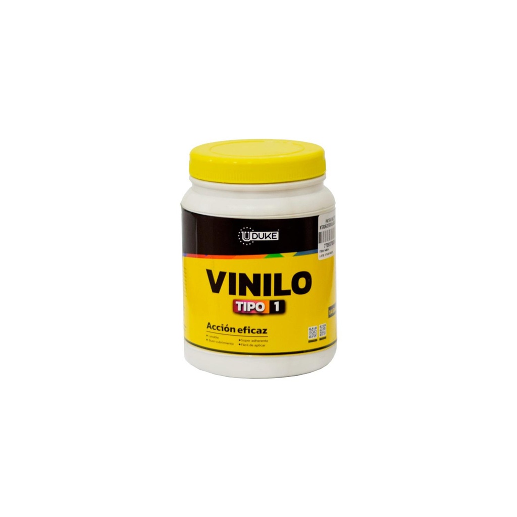 PINTURA VINILO TIPO 1 INTERIOR - EXTERIOR BLANCO CUARTO (UDUKE)