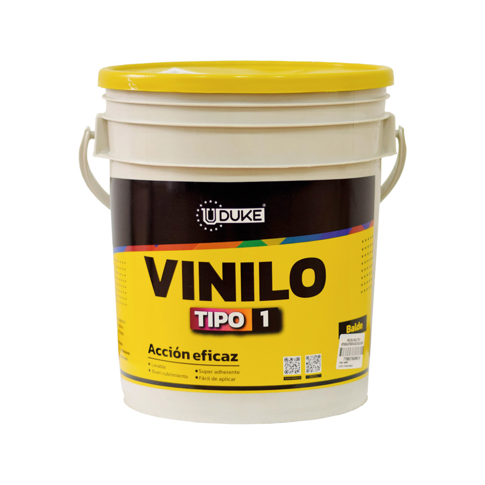 PINTURA VINILO TIPO 1 INTERIOR - EXTERIOR GRIS NOCTURNO BALDE (UDUKE)