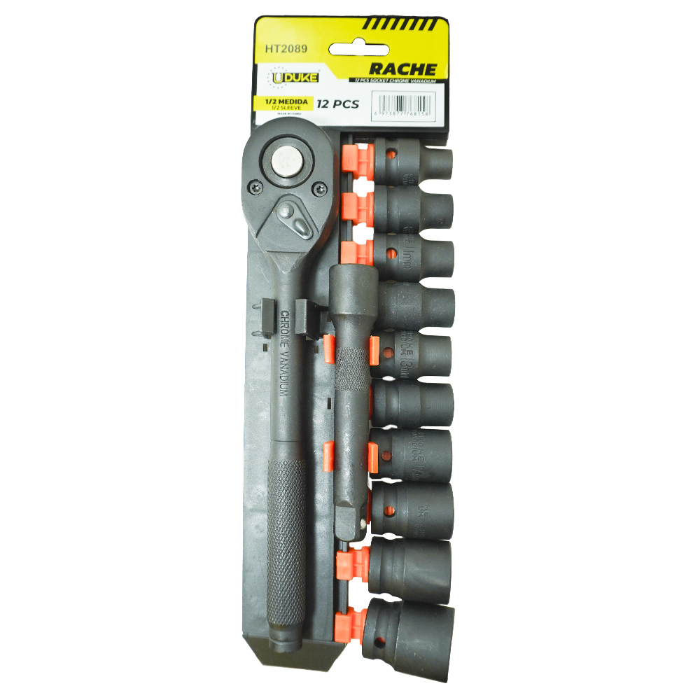 RACHE CON COPAS 1/2" 12PCS UDUKE (HT2089)