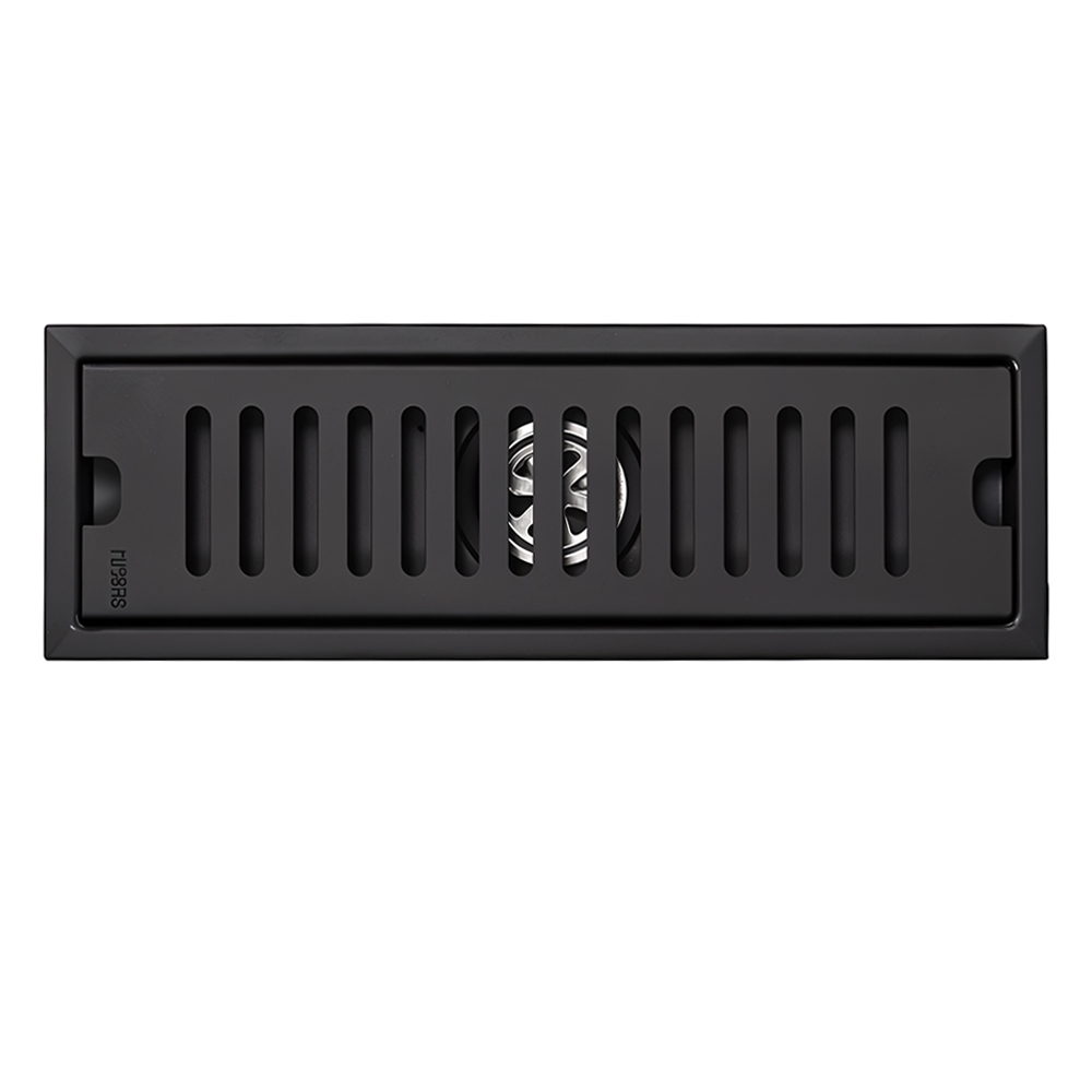 REJILLA SIFON PISO CORRIENTE  ACERO INOXIDABLE  
NEGRA
10x20CM UDUKE (HT1585)