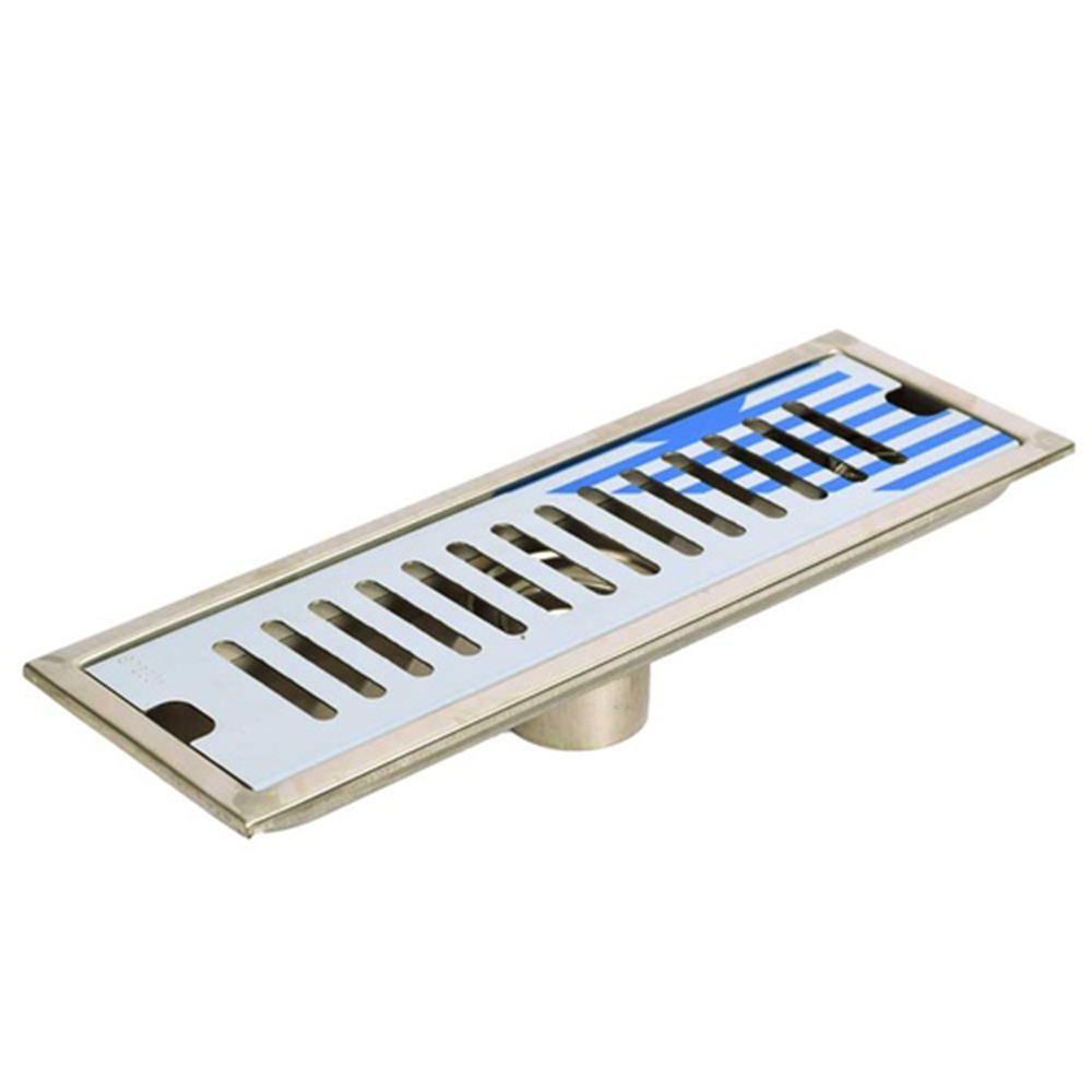 REJILLA SIFON PISO CORRIENTE ACERO INOXIDABLE  
10x30CM
 UDUKE (HT1586)